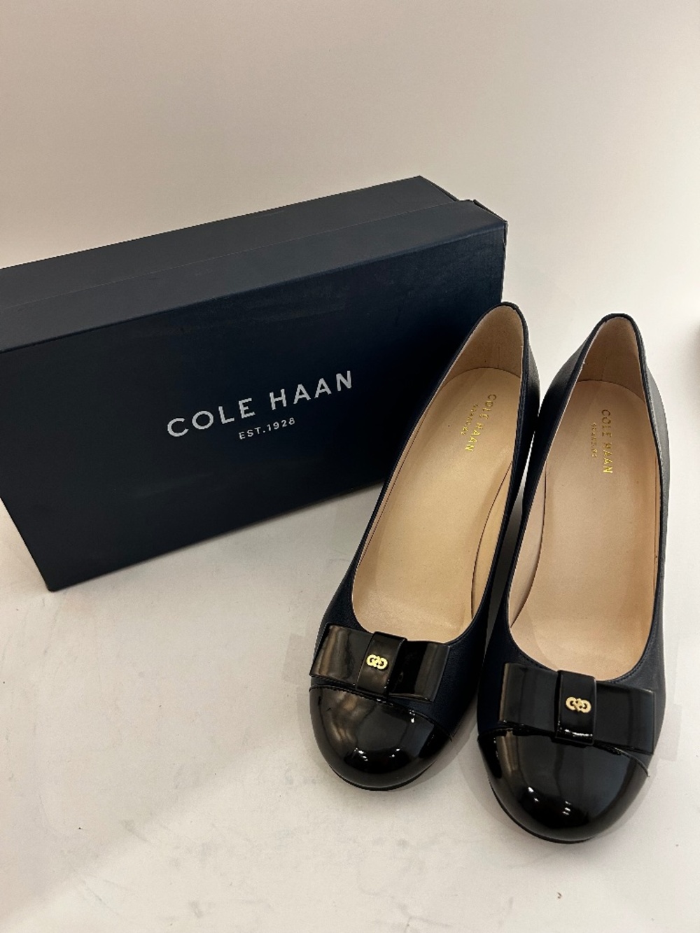 Cole Haan Elsie Wedge Pumps – Blazer Blue Leather – Size 8 – BNIB